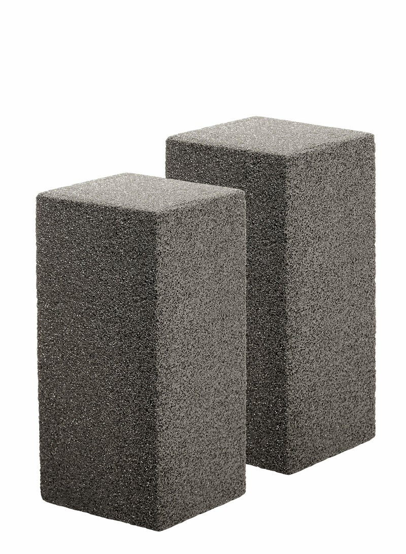 Excefore Griddle Grill Cleaning Brick Block Pumice Cleaner Stone Tool Cleaning Flat Top Grills or Griddles Grills Grate Removes Stubborn Grime  8 x 4 in 2 Pack  - Image 1