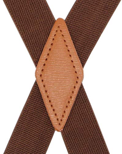 Timiot Mens Suspender and Bowtie Set X Back Heavy Duty Adjustable Elastic Clips (Coffe) - Image 2