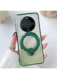 Case For Huawei Mate 60 Rotation MagSafe Holder Gradient Glitter TPU Phone Case