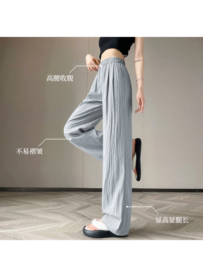 Hstyle Lazy Fit Narrow Yamamoto Pants Women 2025 Summer Minimalist Versatile Slimming Wide-leg Trousers Hip-covering Lightweight Casual Pants - Image 5