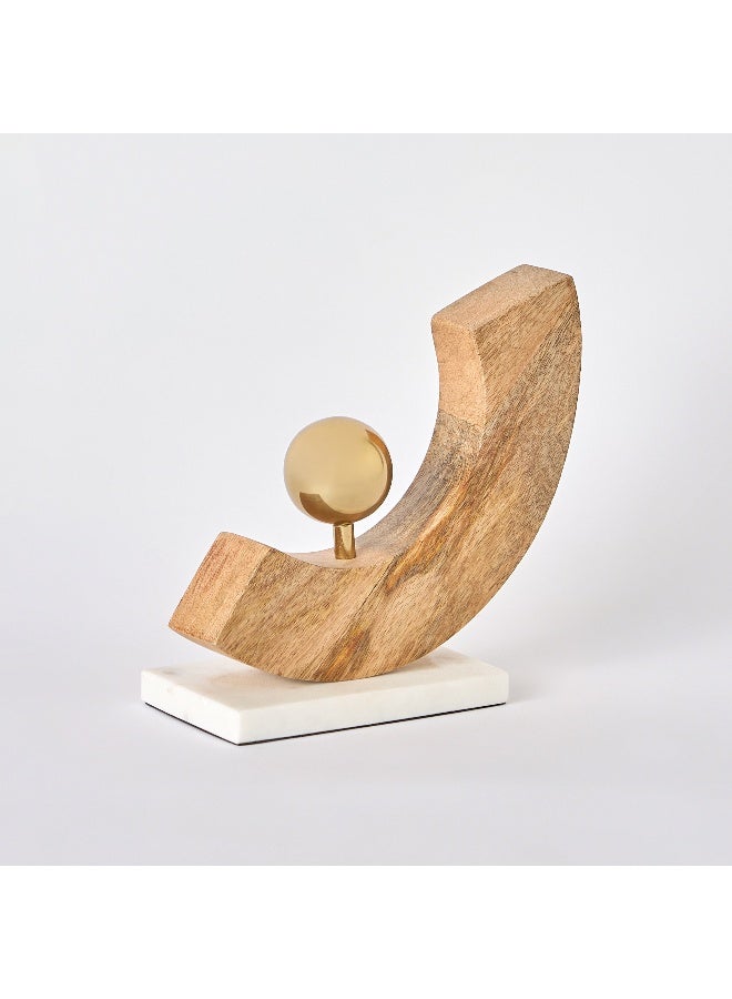 هوم بوكس ديكور خشبي مميز بقاعدة رخامية 20×8×18 سم - Image 5