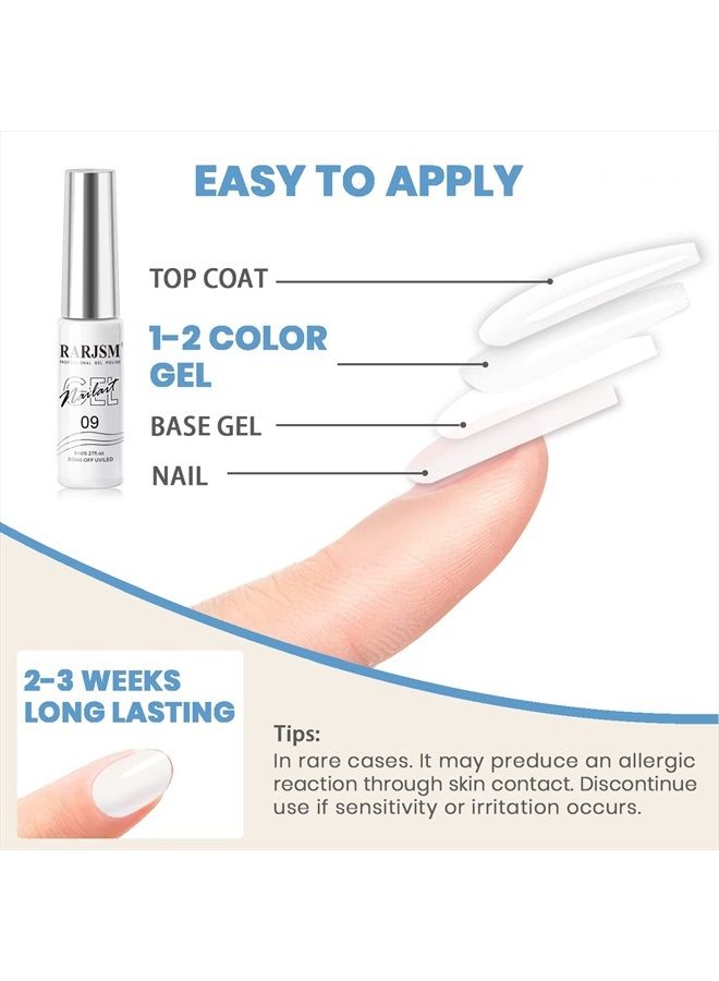 RARJSM Gel Liner Nail Art Polish White Painted Gel Nail Design Polish 1 Bottle Soak off Curing Requires 8ml Build in Thin Nail Brush for Classical Home Salon Diy Nail Design French Manicure Painting - Image 5