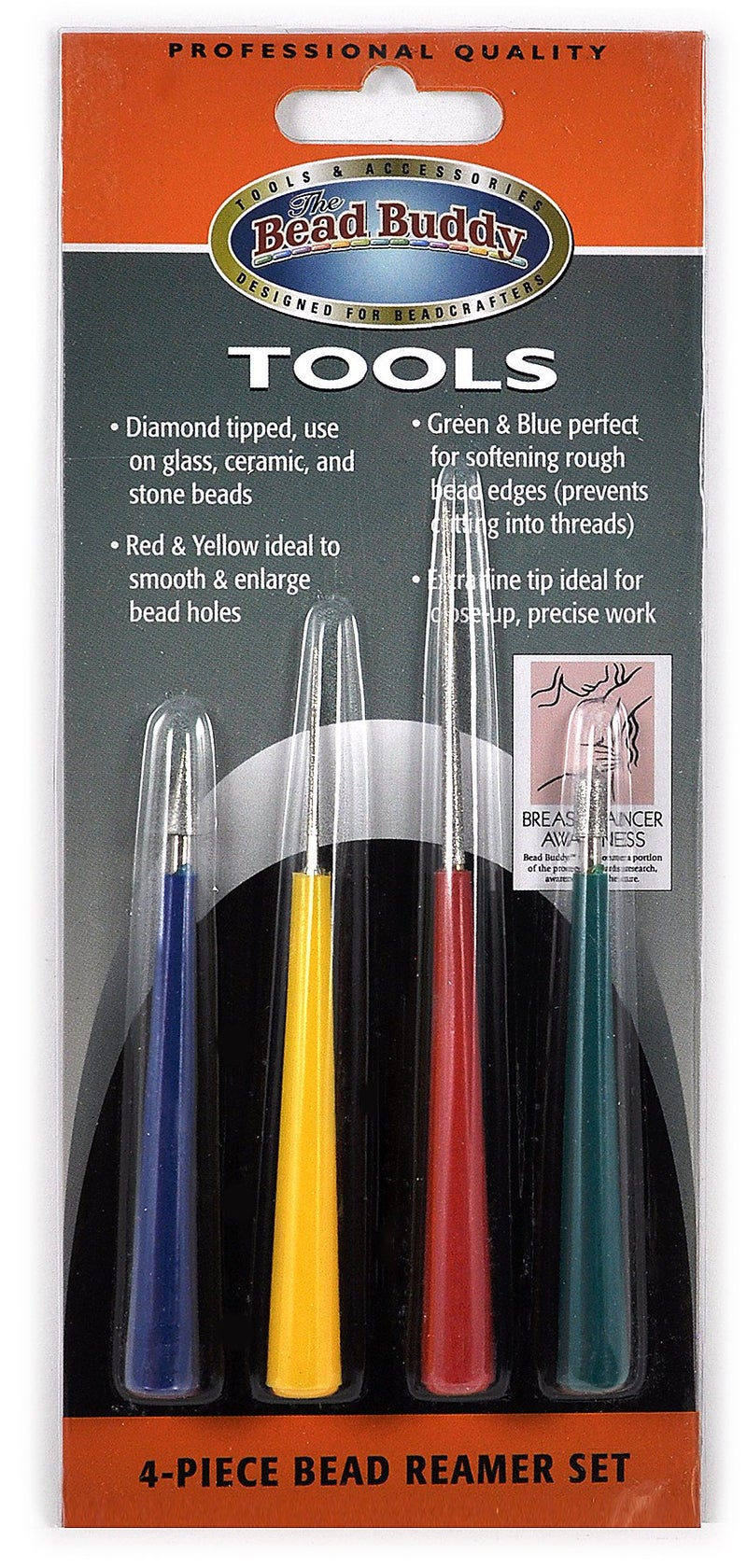 Bead Buddy Bead Reamer Set-4 Piece Bead Reamer Set-Bead Reamer Tool - Image 1