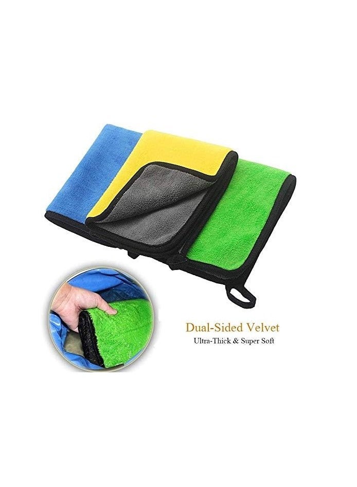 9-Piece 40x30cm Car Drying Towel, Multipurpose Cleaning Cloth for Vehicle Exterior/Interior Quick-Absorbing, Lint-Free (Multicolor) - Image 3