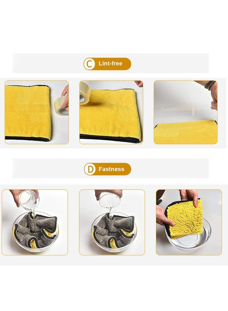 9-Piece 40x30cm Car Drying Towel, Multipurpose Cleaning Cloth for Vehicle Exterior/Interior Quick-Absorbing, Lint-Free (Multicolor) - Image 4