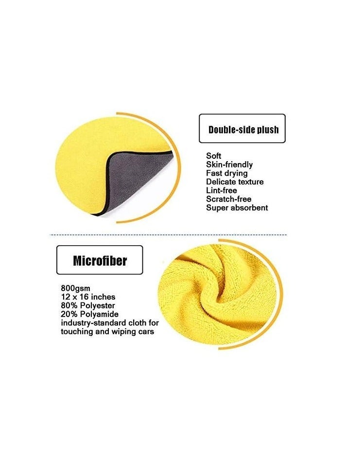 9-Piece 40x30cm Car Drying Towel, Multipurpose Cleaning Cloth for Vehicle Exterior/Interior Quick-Absorbing, Lint-Free (Multicolor) - Image 2