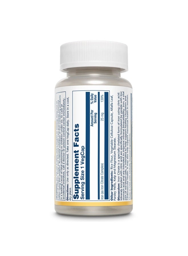 SOLARAY Iron Citrate 25 mg Veg Capsules 60's - Image 2