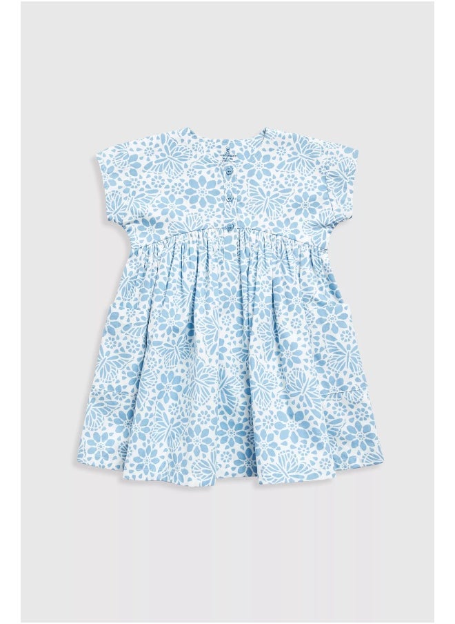 mothercare Blue Woven Cotton Dress  - Image 2