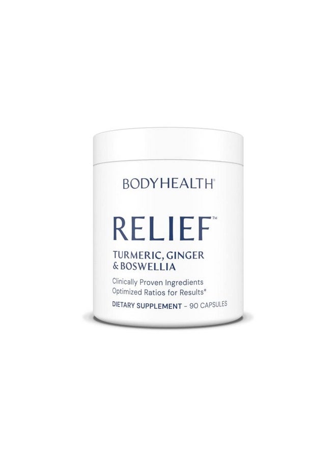 BODYHEALTH - Inflam Relief Joint Supplement Relief For Back Knees Hands With Turmeric Boswellia Ginger All Natural Nongmo Gluten Free (90 Capsules) - Image 1