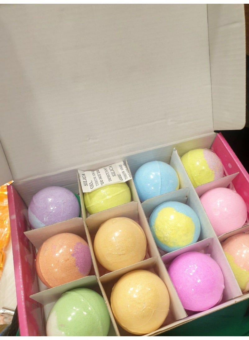 Mermaid-themed bath bombs for kids with surprise jewelry inside, natural and safe for sensitive skin, a pack of 12. - Image 5