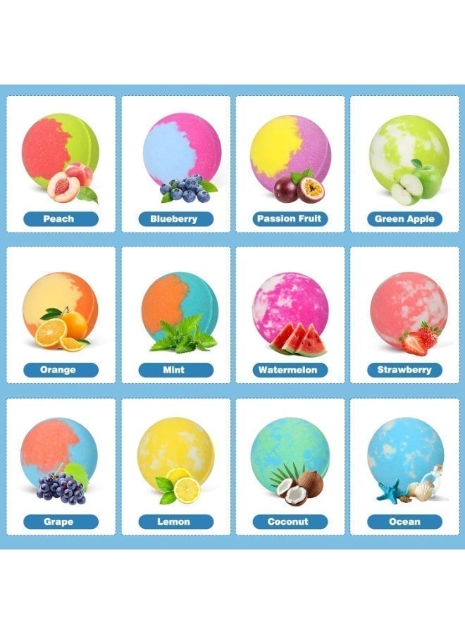 Mermaid-themed bath bombs for kids with surprise jewelry inside, natural and safe for sensitive skin, a pack of 12. - Image 3