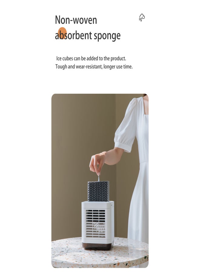 Mini Air Cooler Home Use USB Rechargeable Water Cooling Fan Portable Desktop Anion Air Conditioner Fan - Image 3
