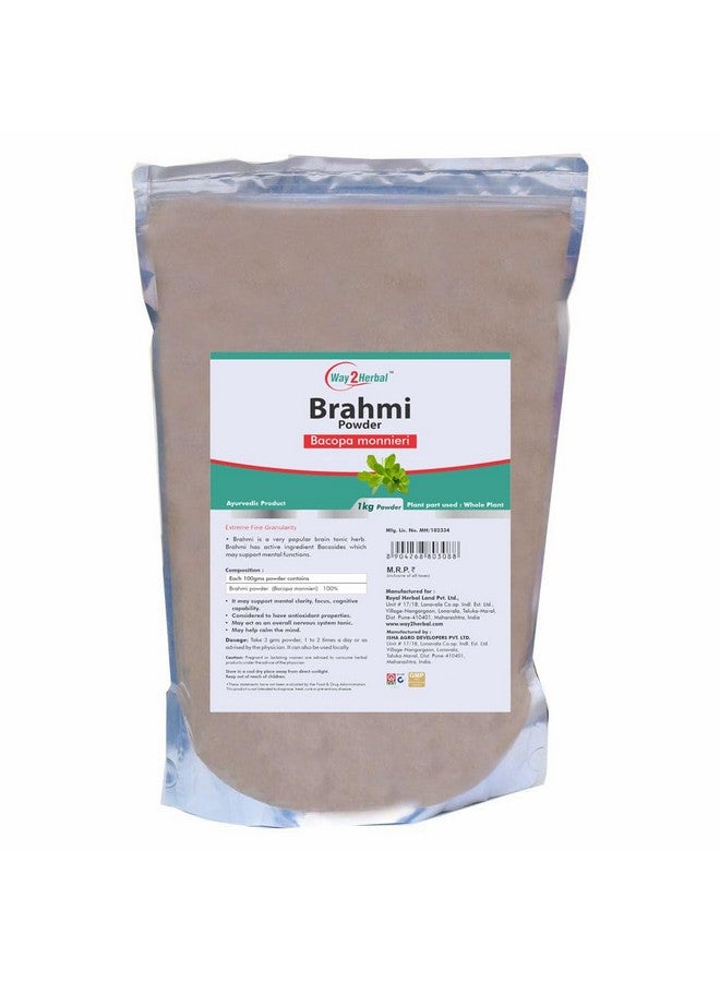 Way2Herbal مسحوق براهمي واي 2 هيربال باكوبا مونييري (1 كجم عبوة من 1) - Image 1