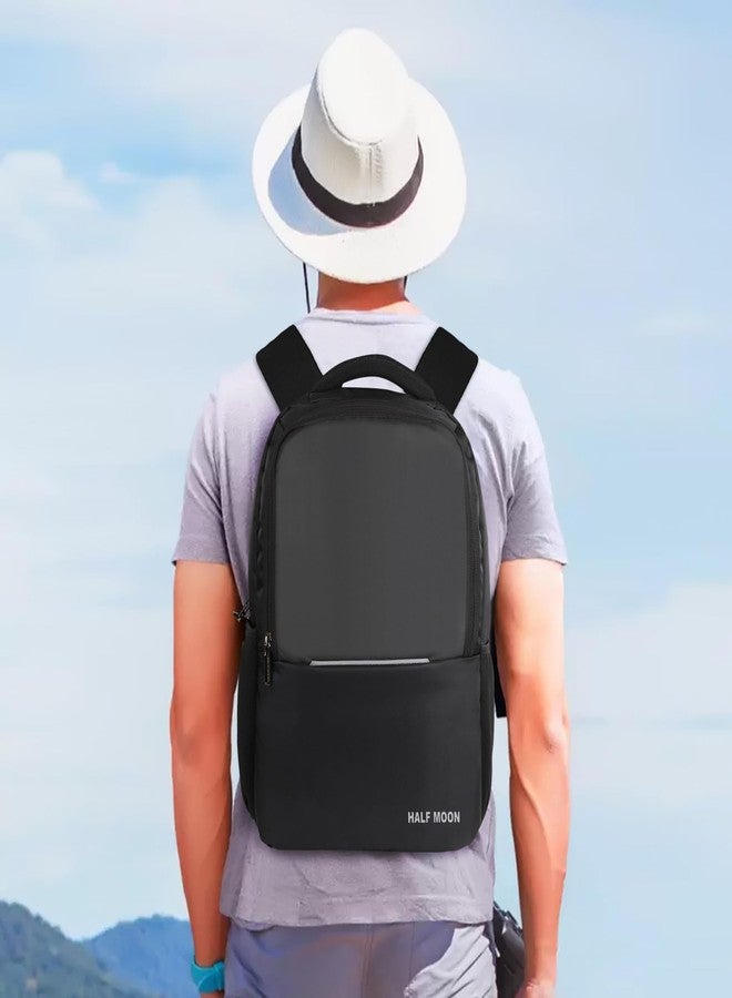Half Moon Laptop Backpack for Boys Girls | 30L Bagpack/Office College Travel Bag For Men Women | School Bag | Laptop Sleeve 15.6 inch | Water Resistant | Padded Back | Student Backpack Daily Use, - Image 3