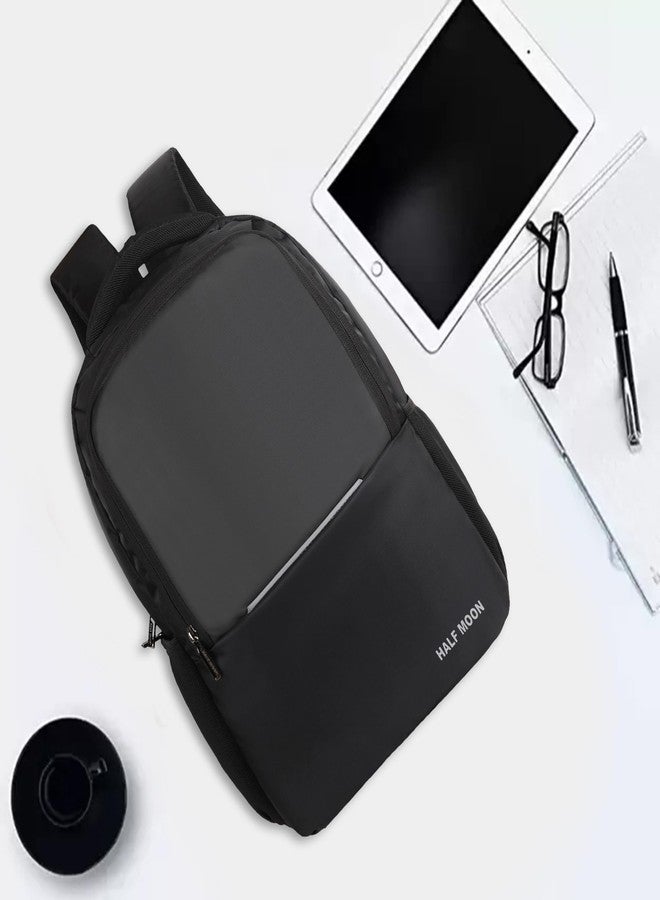 Half Moon Laptop Backpack for Boys Girls | 30L Bagpack/Office College Travel Bag For Men Women | School Bag | Laptop Sleeve 15.6 inch | Water Resistant | Padded Back | Student Backpack Daily Use, - Image 4