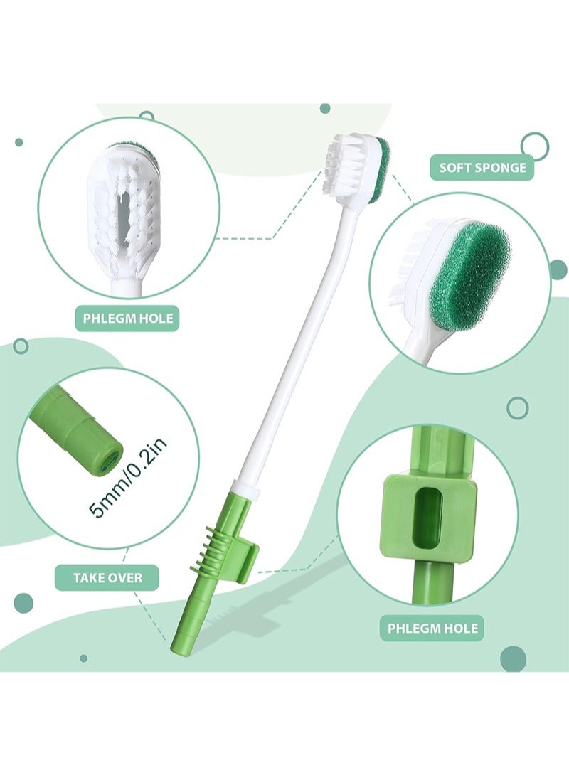 MUNKCARE 10 Pieces Suction Swabs, Suction Toothbrush Care, Disposable Toothbrush for Suction Machine, Individually Wrapped Sponge for Elderly and Oral Care (Green)  - Image 2