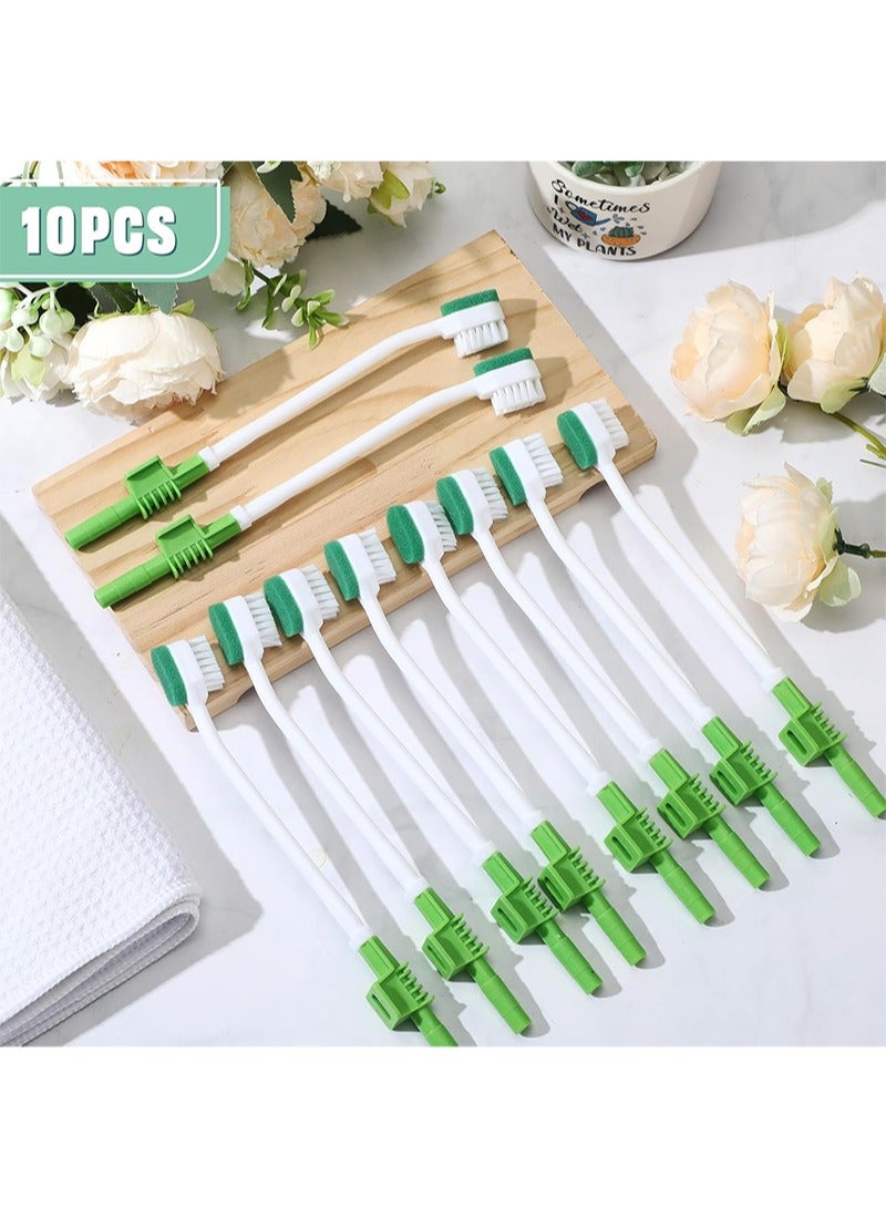 MUNKCARE 10 Pieces Suction Swabs, Suction Toothbrush Care, Disposable Toothbrush for Suction Machine, Individually Wrapped Sponge for Elderly and Oral Care (Green)  - Image 4