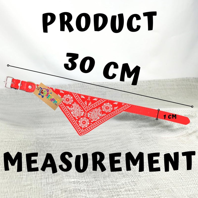 Western Era Stylish Dog Collar Scarf – Adjustable, Comfortable Pet Accessory for Puppy, Kitten, Trendy Bandana, Soft Fabric, Perfect, Special Occasions, Washable, Small Breed (Red) - Image 4