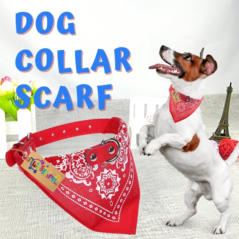 Western Era Stylish Dog Collar Scarf – Adjustable, Comfortable Pet Accessory for Puppy, Kitten, Trendy Bandana, Soft Fabric, Perfect, Special Occasions, Washable, Small Breed (Red) - Image 2
