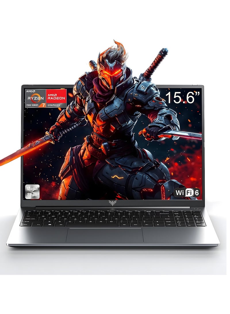 ACEMAGIC Laptop Gaming  With 15.6 Inch Full HD (1920x1080) Display, AMD Ryzen7 7730U Processor/16GB RAM DDR4/512GB SSD/Windows 11 Pro/Arabic keyboard Arabic grey - Image 1