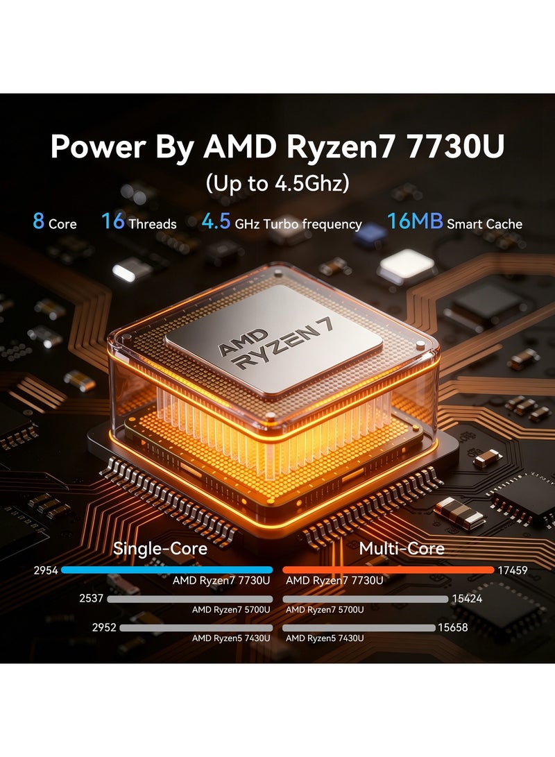 ACEMAGIC Laptop Gaming  With 15.6 Inch Full HD (1920x1080) Display, AMD Ryzen7 7730U Processor/16GB RAM DDR4/512GB SSD/Windows 11 Pro/Arabic keyboard Arabic grey - Image 2