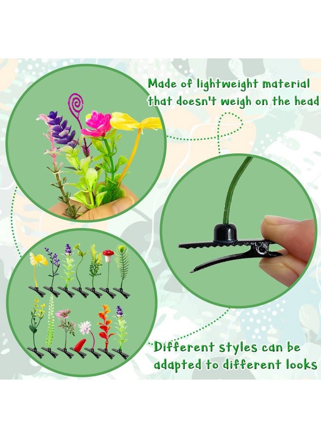 Haawooky 100 Pieces Bean Sprout Hair Clips,Mixed Style Plant Hairpins,Funny Plant Hairpins Hair Accessories for Women,Girls,Kids,Home Party,School - Image 3