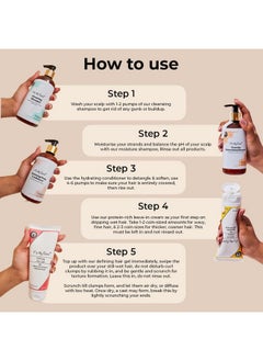Fix My Curls Complete Curl Care Kit| Cleansing Shampoo, Moisturizing Shampoo, Hydrating Deep Conditioner, Leave-In Cream And Defining Hair Gel For Soothing, Hydrated, And Defined Curls| 50Ml Each  - Image 3