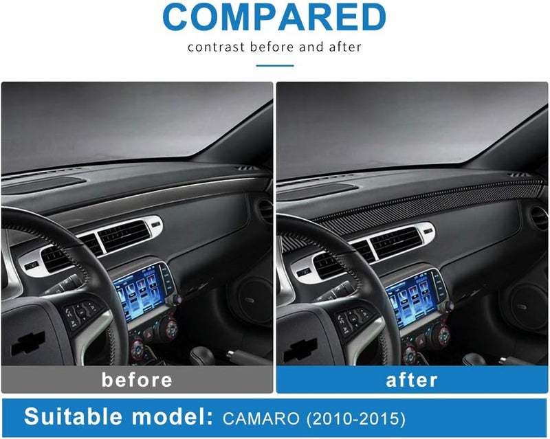 AIRSPEED Carbon Fiber Dash Panel Sticker for Chevrolet Camaro 2010-2015 - Image 4