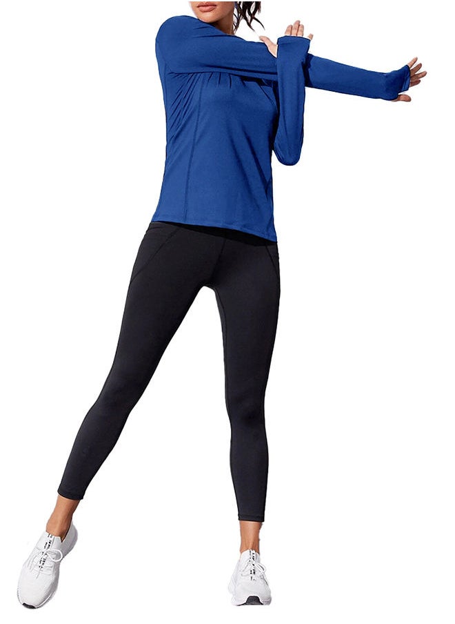 Nileton Sportswear - Sport Top Long Sleeves - Royal Blue  - Image 2