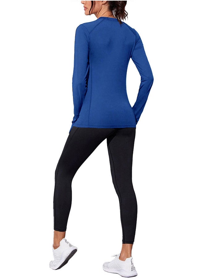 Nileton Sportswear - Sport Top Long Sleeves - Royal Blue  - Image 4