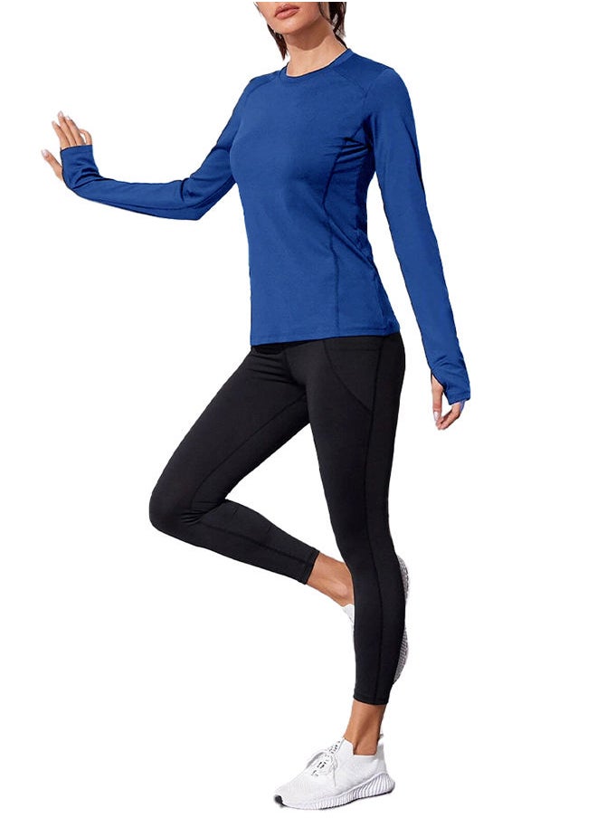 Nileton Sportswear - Sport Top Long Sleeves - Royal Blue  - Image 3