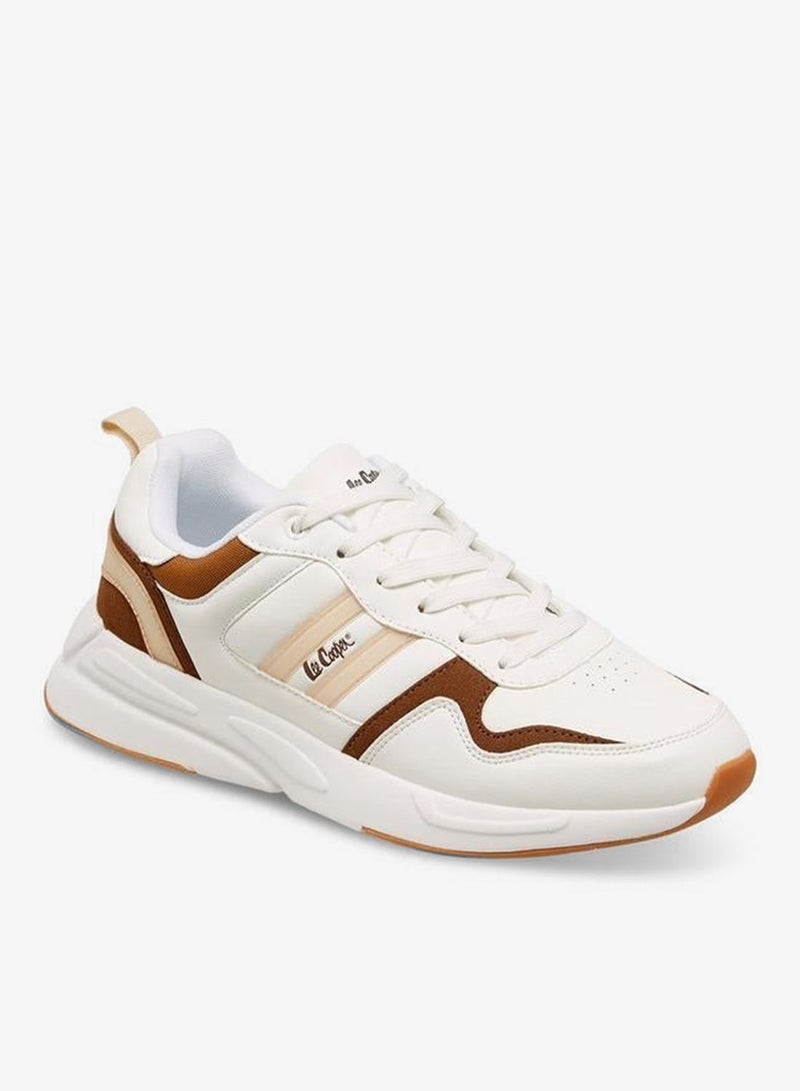 Lee Cooper Men's Panelled Lace-Up Sneakers with Pull Tab - Image 2