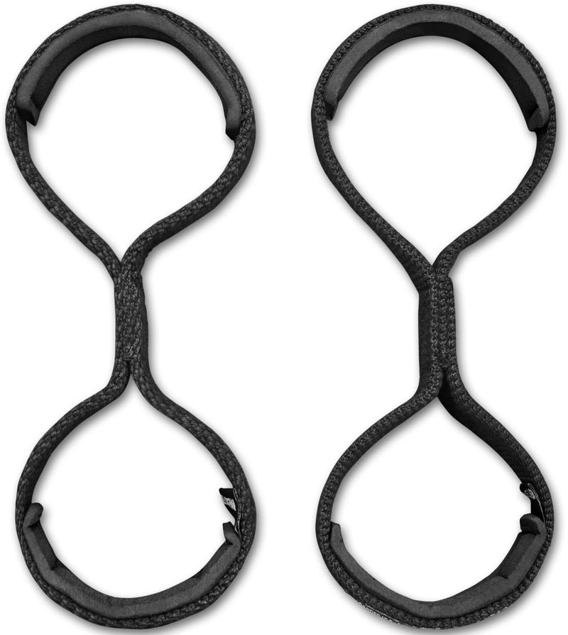 مايستر أحزمة رفع الأثقال من FIGURE 8 - مبطنة بالنيوبرين (زوج) - أسود - Image 3