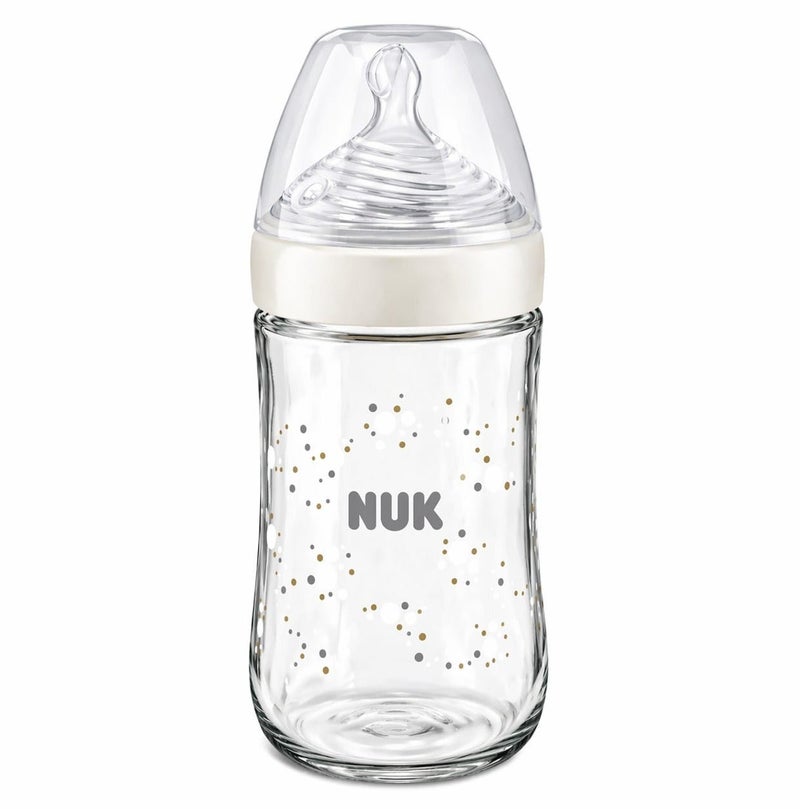 نوك رضّاعة أطفال NUK Nature Sense – 260 مل | رأس سيليكون ناعم يحاكي الرضاعة الطبيعية | مضاد للمغص + مؤشر حرارة | صنع في ألمانيا - Image 2