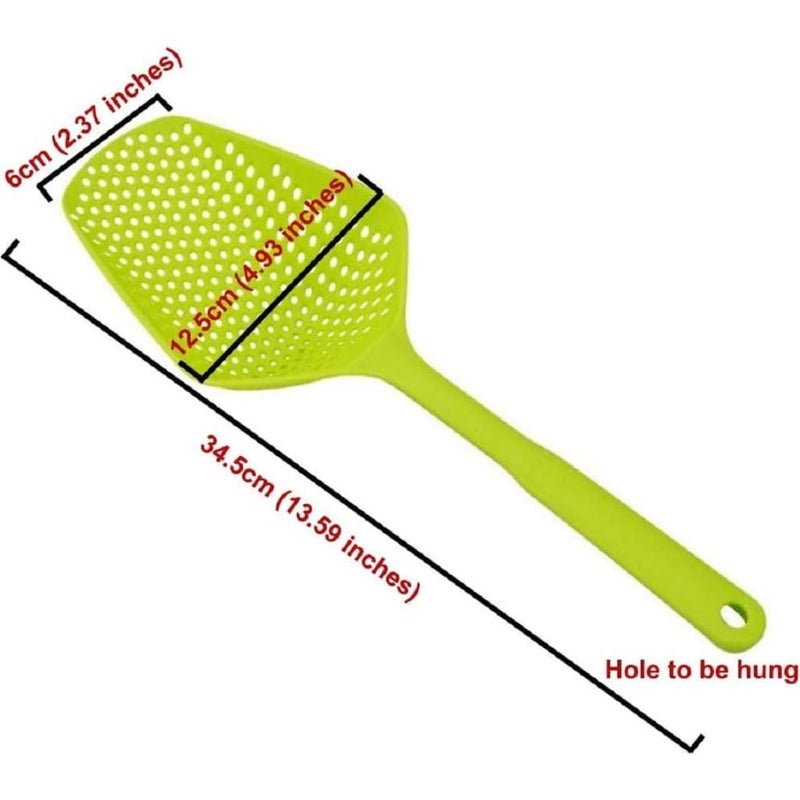 Sugalsu Colander with Mixing Bowl Set New Food Strainers and Colanders Set for Kitchen Pasta Rice Strainer Fruit and Veggie Washer Salad Spinner Kitchen Essentials Strainer Set of 2 Green - Image 2