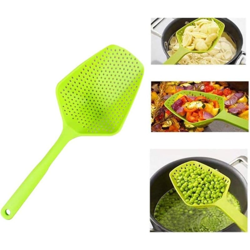 Sugalsu Colander with Mixing Bowl Set New Food Strainers and Colanders Set for Kitchen Pasta Rice Strainer Fruit and Veggie Washer Salad Spinner Kitchen Essentials Strainer Set of 2 Green - Image 5