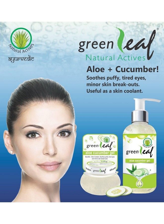 GREENLEAF Aloe Cucumber Gel For Men & Women For Moisturizing And Glowing Skin Enrich With Natural Extract Of Cucumber ; Colour Free - Image 4