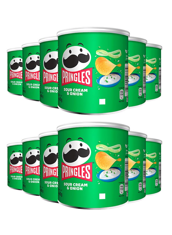 Pringles Sour Cream And Onion Chips 40gm x 12 Pack