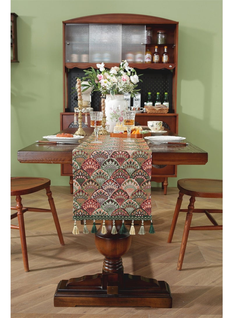 American retro long table runner, tea table, table cloth and flag, light luxury jacquard embroidery long tablecloth 30*180cm - Image 4