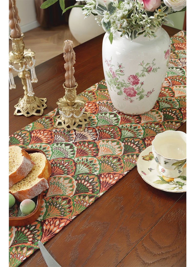 American retro long table runner, tea table, table cloth and flag, light luxury jacquard embroidery long tablecloth 30*180cm - Image 5