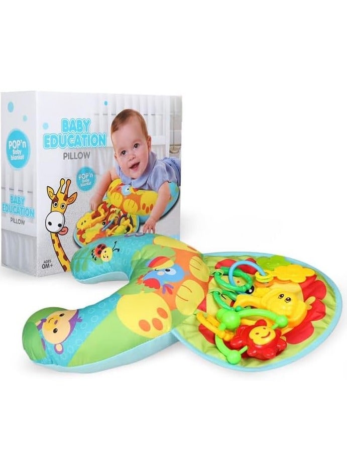 Meying Tummy Time Toys & Pillow Set Adorable Essentials for Babies 0-6 Months - Perfect Baby Play pillow for Boys and Girls - Image 2