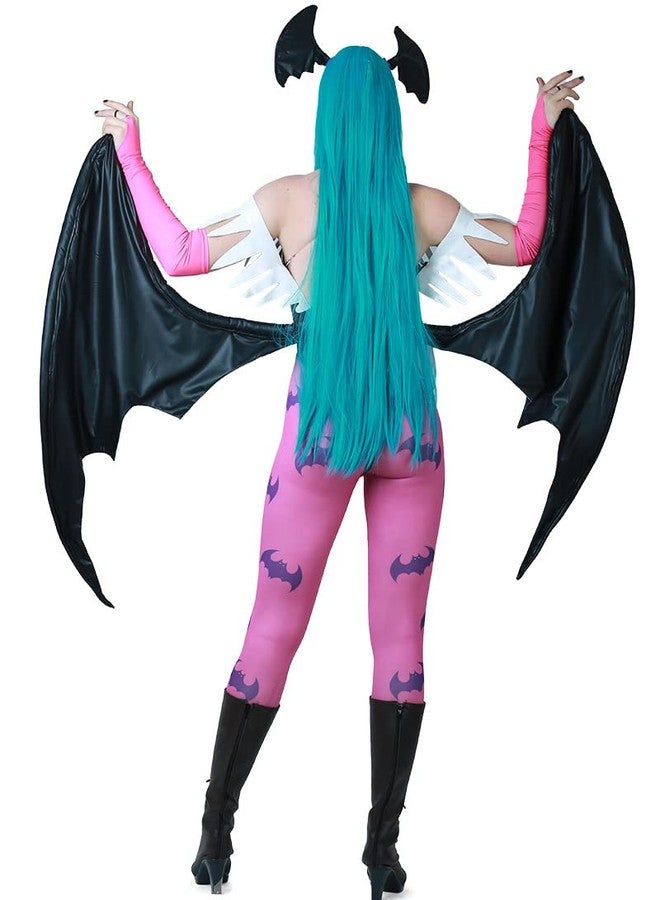 miccostumes Women's Costume Evil Cosplay Leotard Fullset With Wings Leggings (L) - Image 3