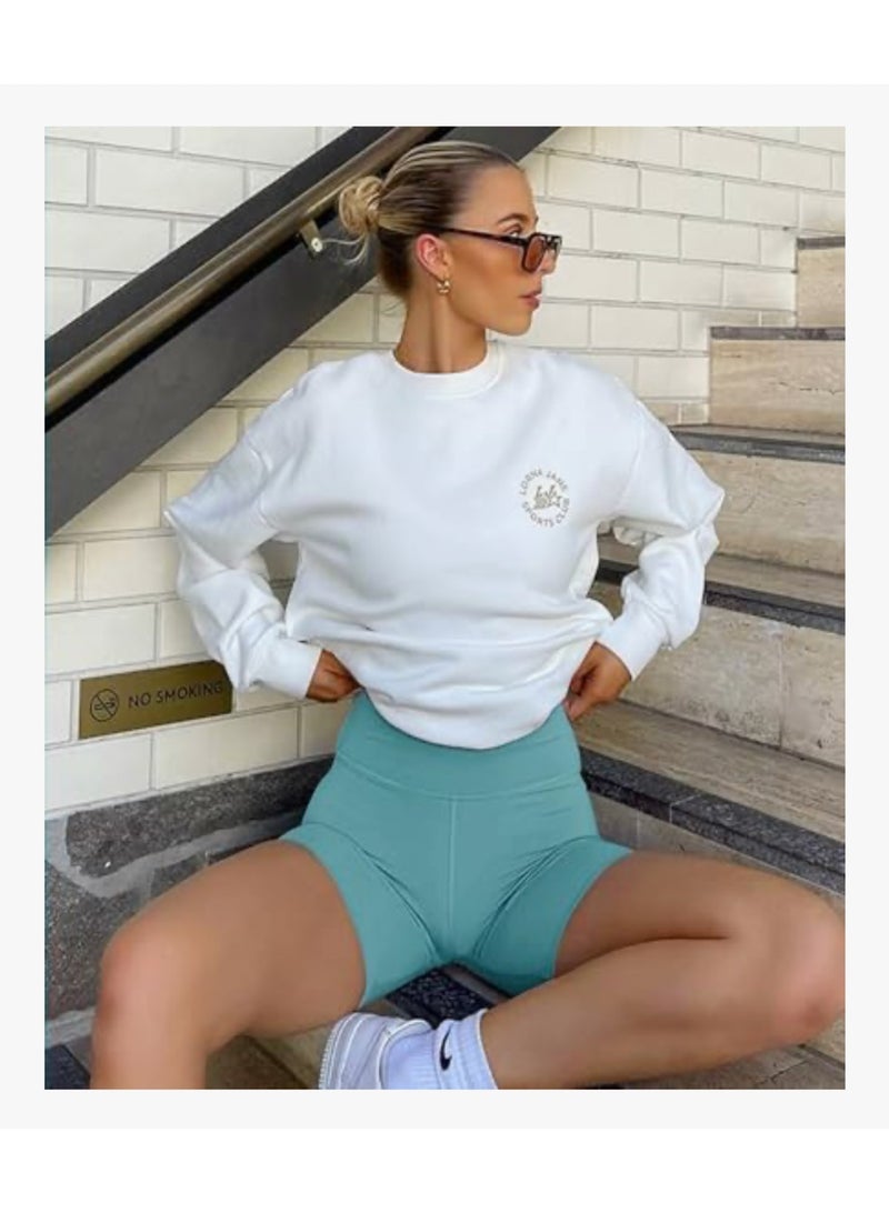 VALANDY Creamlush 4 Pack Biker Shorts Women-8" High Waisted Stretchy Soft Yoga Lounge Shorts - Image 3