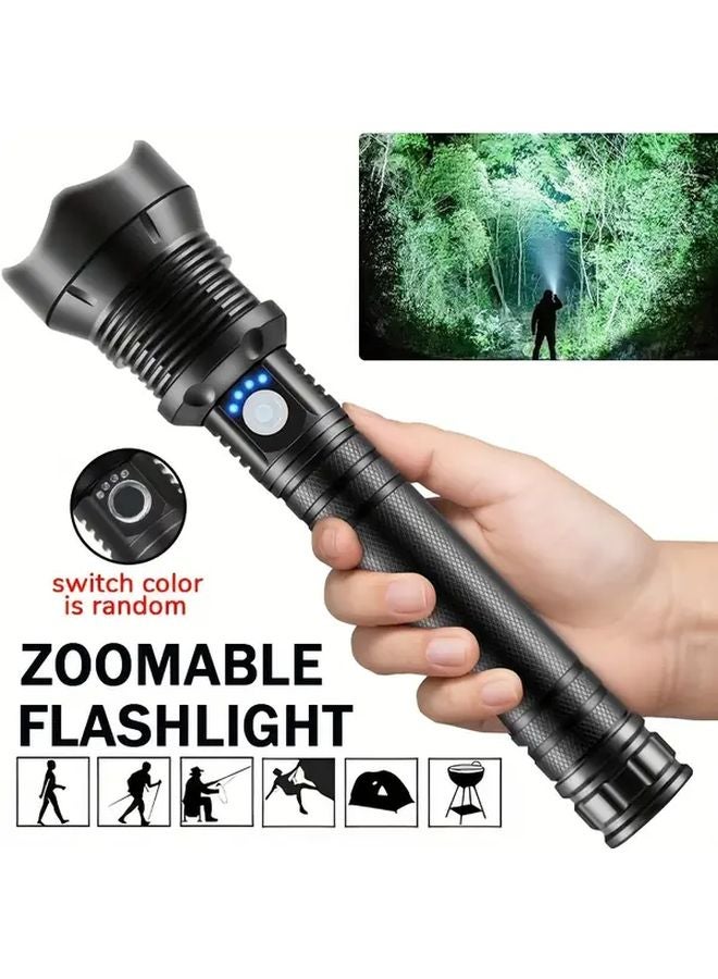 USB Rechargeable Zoomable Flashlight Ultra Bright Long Range Beam For Camping Hiking Emergency - Image 3