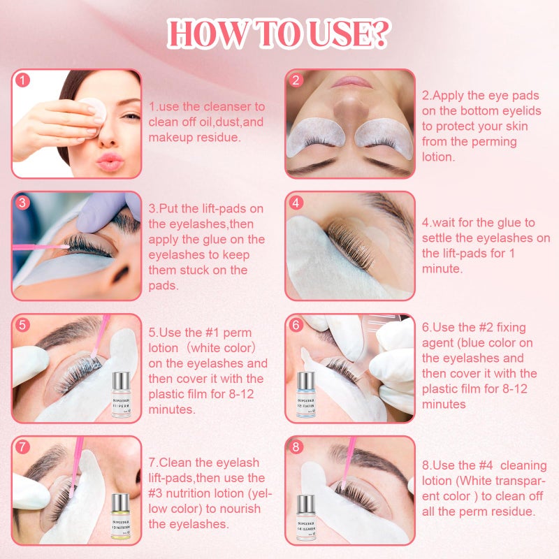 SUPGUDER 2025 Lash Lift kit Eyelash perm kit,SUPGUDER Professional Eyelash Curling Lash Extension Set,Lash Lifting Tools Suitable for Salon - Image 4