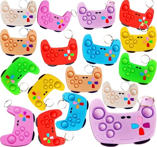 HOZKEAP 24 Packs Bulk Game Controllers Mini pop Fidget KeychainBirthday Party Favors Supplies and Classroom Summer Student Prize Gifts - Image 1