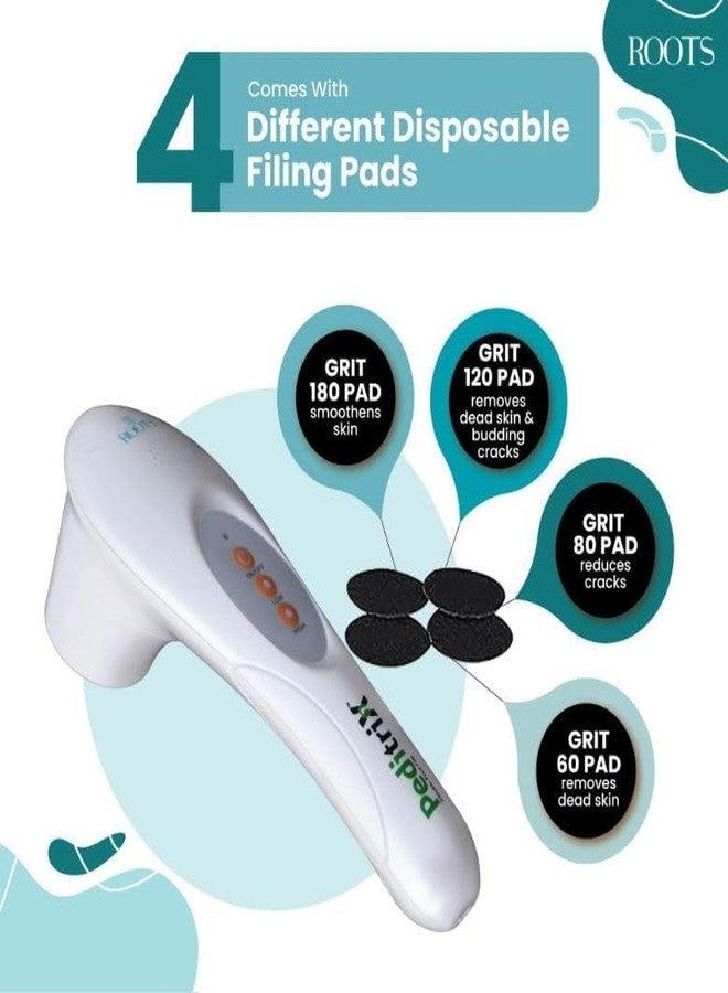 ROOTS Peditrix Disposable Filing Pad | Pedicure Tool | Electric Foot Scrubber | Dead Skin Remover | Foot Callus Remover | Gently Polish Soft/Sensitive Skin | For Men & Women | 180 Grits (50 Pieces) - Image 3