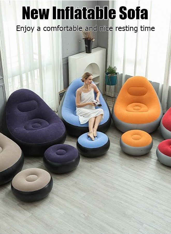 Generic 2 in 1 Inflatable Folding Recliner Single Inflatable Sofa Set Inflatable Sofa Outdoor Lazy Boy Sofa with Inflatable Pump  - Image 3