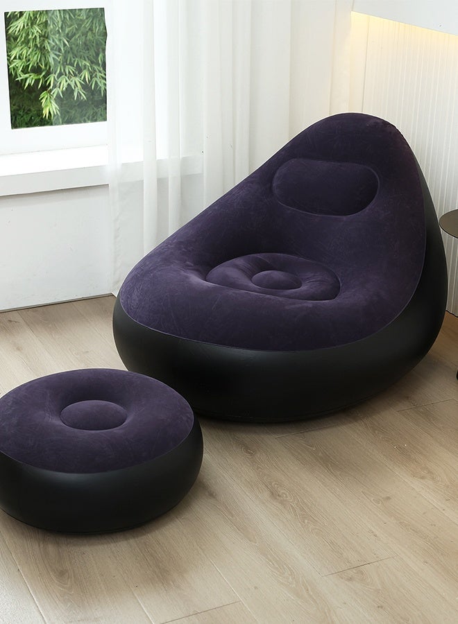 2 in 1 Inflatable Folding Recliner Single Inflatable Sofa Set Inflatable Sofa Outdoor Lazy Boy Sofa with Inflatable Pump - Image 5