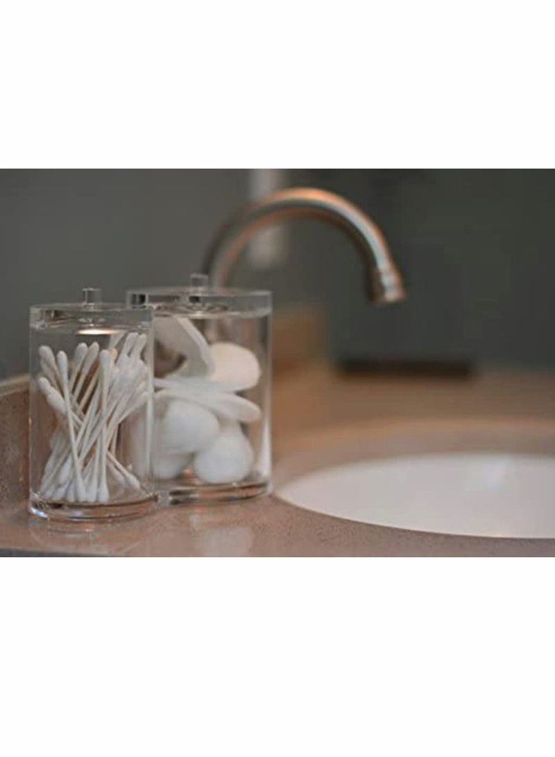 Y&D Cotton Swab Box Holders 2 in 1 Qtip and Acrylic Container for Ball,Cotton Swab,Q-Tips,Cotton Rounds Storage  - Image 2